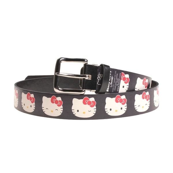 Hello Kitty Expressions Black Reversible Leather Belt