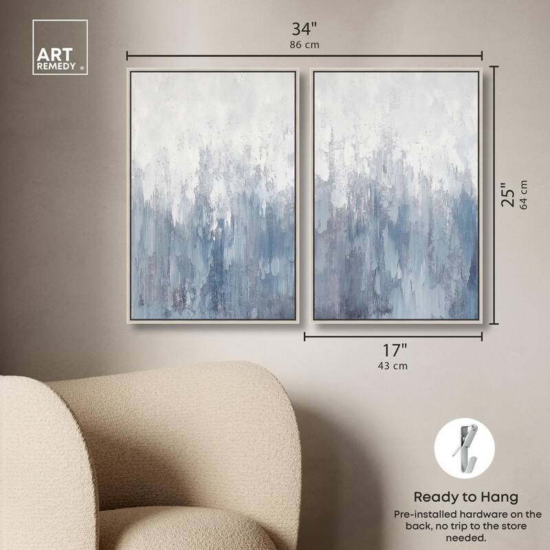 Frosted Glass Canvas Set of 2 by Art Remedy