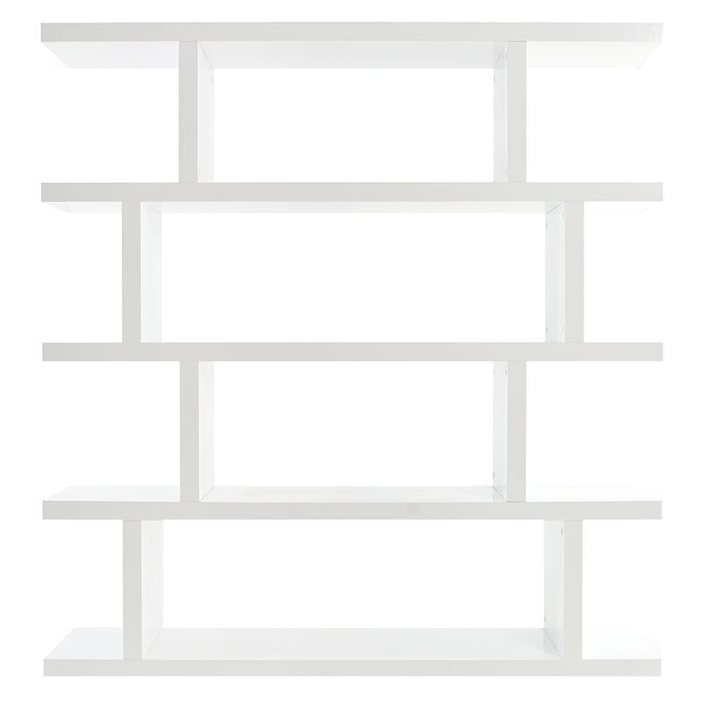 Step Bookcase - 68 x 64 - Pure White