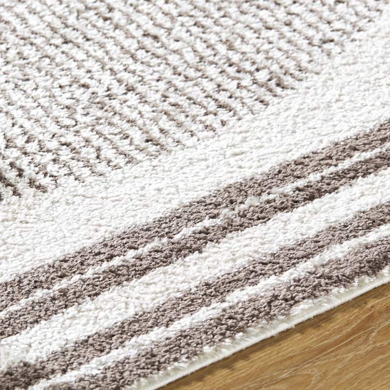 Livabliss Fossay Shag Global Stripe Washable Area Rug