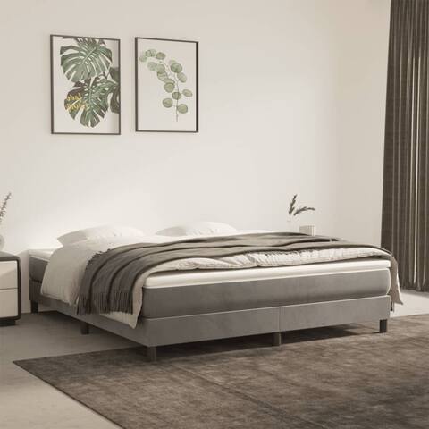 vidaXL Pocket Spring Bed Mattress Light Gray/Dark Gray multi size Velvet