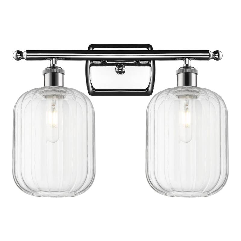 Innovations Lighting Endless Possibilities Ballston - Preston - 2 Light 17" Jar Shade Bath Vanity Light - Clear/Polished Chrome