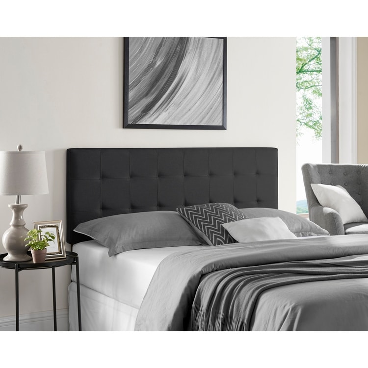 Gray headboard queen sale