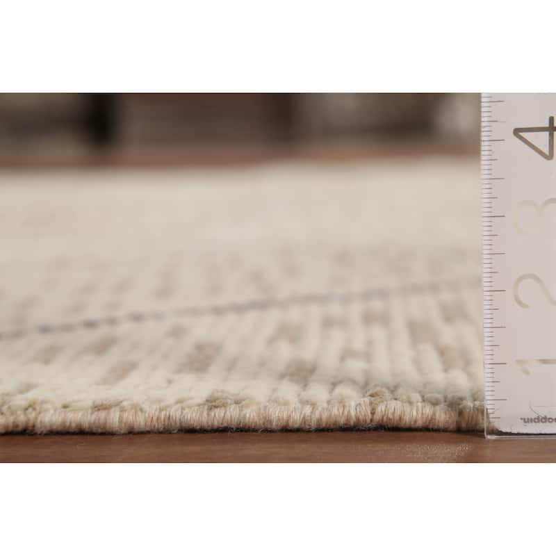 Trellis Moroccan Area Rug Hand-Knotted Wool Carpet - 6'11"x 10'9"