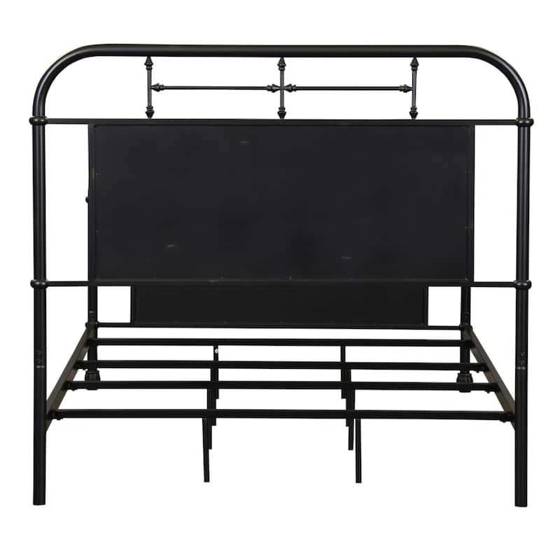 Vintage Distressed Full Metal Headboard