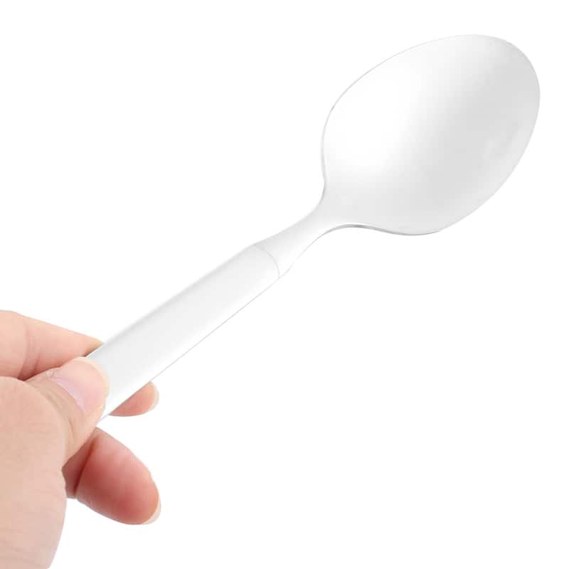 Restaurant Stainless Steel Cooking Scoop Serving Spoon Sliver Tone - Silver - 11" x 2.4"(L*W)