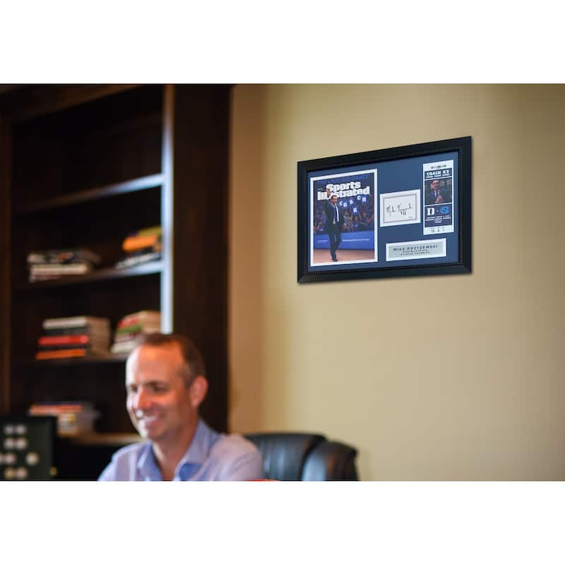 Mike Krzyzewski Coach K Autographed Duke Blue Devils Basketball Final Game Signed Photo Framed 14x20 Display JSA COA 2