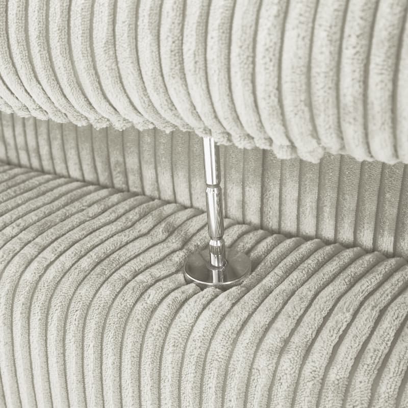 Modern Corduroy Modular Couch Sectional Sofa With Pillows