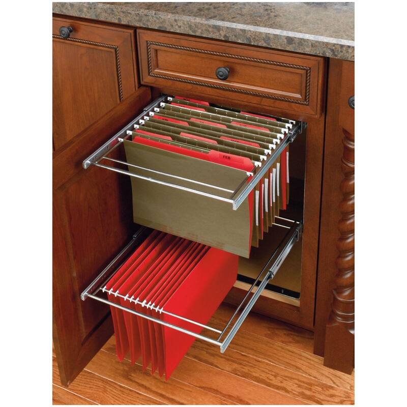 Rev-A-Shelf RAS-FD Series Pull Out 2 Tier File Organizer System for 15
