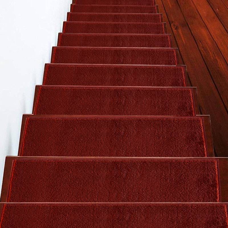 SUSSEXHOME Geometric Stair Treads with Easy to Install Double Adhesive Tape 9" x 28"