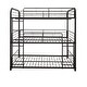 preview thumbnail 2 of 2, Black Twin over Twin Metal Bunk Bed with Fence for Kids