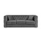 preview thumbnail 10 of 21, Silver Orchid Kovanko Velvet Upholstered Sofa Grey