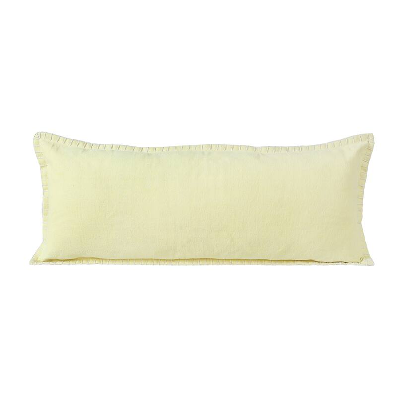 Sevita Guapo Casual Solid Stitched Edge Cotton Throw Pillow