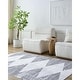 preview thumbnail 1 of 3, Livabliss Scandinavian Lavable Diamond Washable Area Rug White/ Black - 2' x 2'11"