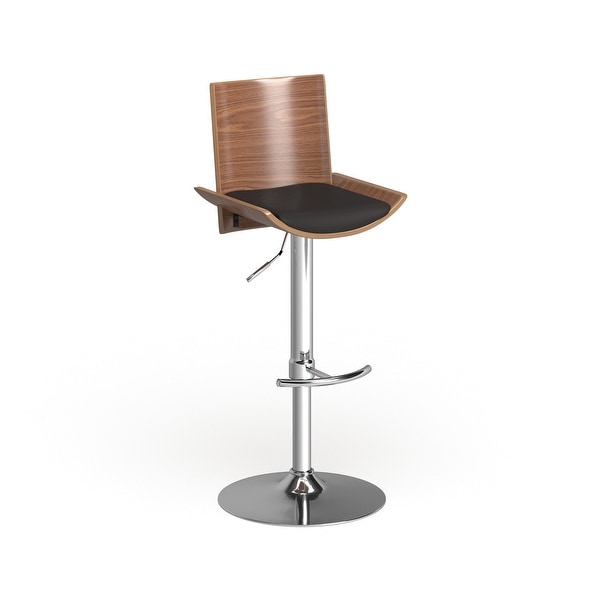 Carson Carrington Ljungby Adjustable Wood and Faux Leather Bar Stool. Opens flyout.