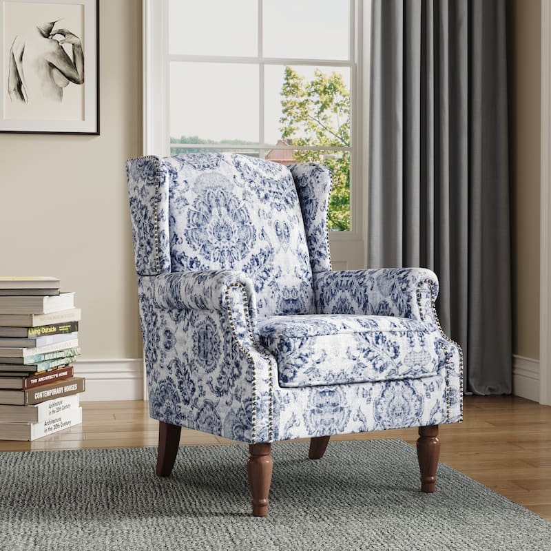 Upholstered Accent Chair Nailhead Trim Arm Chair