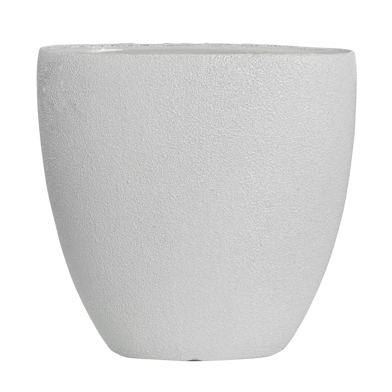 Harp & Finial Darius Vase - Large - Matte Finish On Ceramic - Matte Cream