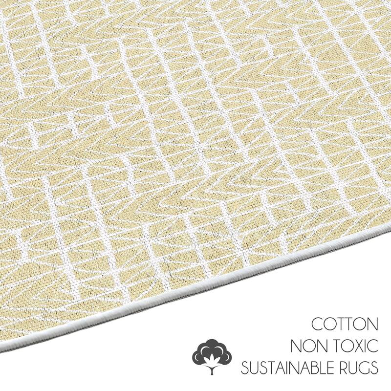 Sussexhome Heavy Duty Ultra Thin Non Slip Washable Cotton Indoor Rug - 2' x 3'