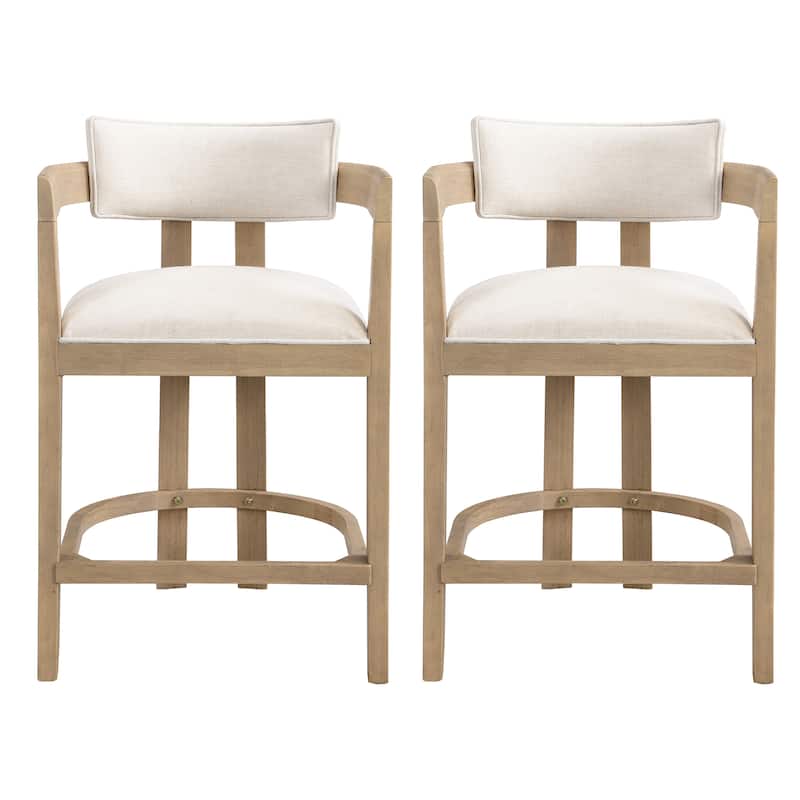 Maribel Upholstered Counter Stools Bar Stools (Set of 2) by Christopher Knight Home