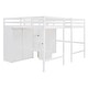 preview thumbnail 3 of 9, Multifunctional Design Loft Bed with Wardrobes and Staircase, Sturdy Construction, Twin Size, White