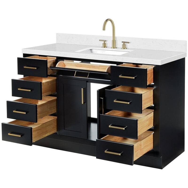 Ariel T054SCQRVO Hepburn 54" Free Standing Single Basin Vanity Set