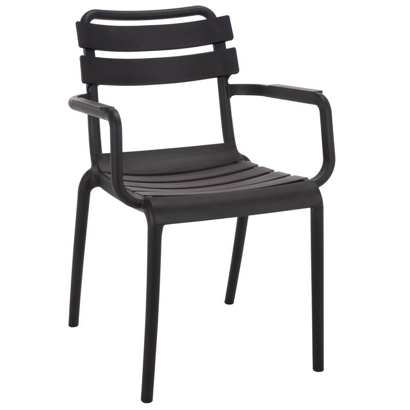 SAFAVIEH Outdoor Living Sarah Stacking Dining Armchair (Set of 2) - 21"W x 23"D x 32"H