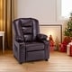 preview thumbnail 3 of 49, MCombo Big Kids Recliner Chair for Toddler Boys and Girls Faux Leather - 28.3"(L)x26.4"(W)x34.2"(H) Dark Brown