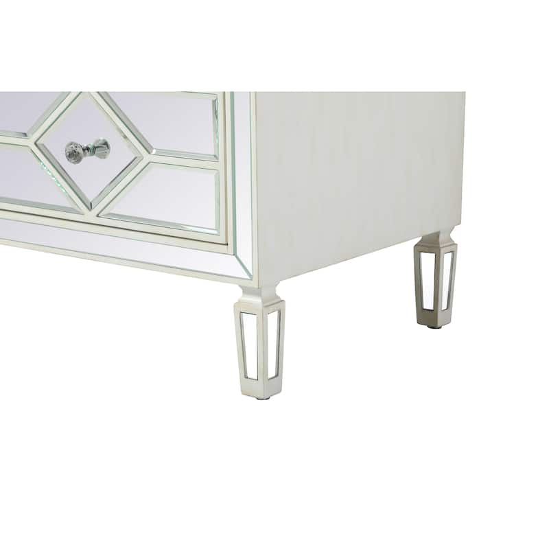 Mirrored Armoire with Drawers