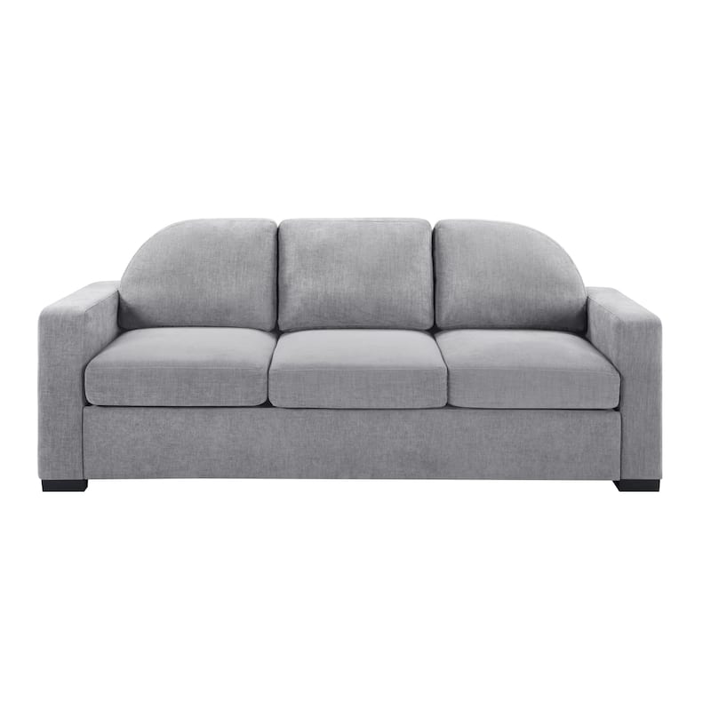 Christopher Knight Home - Dover Modern 84.7" Chenille Upholstered 3-Seater Sofa with Removable Curved Backrest & Cushion