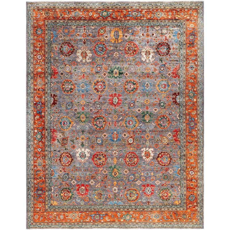 Serapi One-of-a-Kind Hand-Knotted Area Rug - Gray - 9' 3" x 11' 9"
