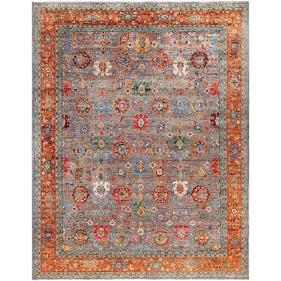 Serapi One-of-a-Kind Hand-Knotted Area Rug - Gray - 9' 3" x 11' 9"