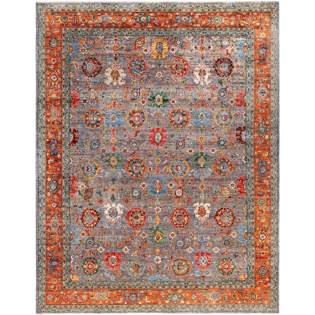 Serapi One-of-a-Kind Hand-Knotted Area Rug - Gray - 9' 3" x 11' 9"