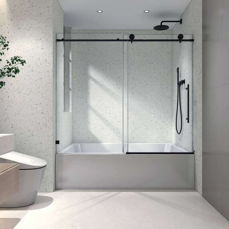 Frameless one fixed and one shifted Shower Door
