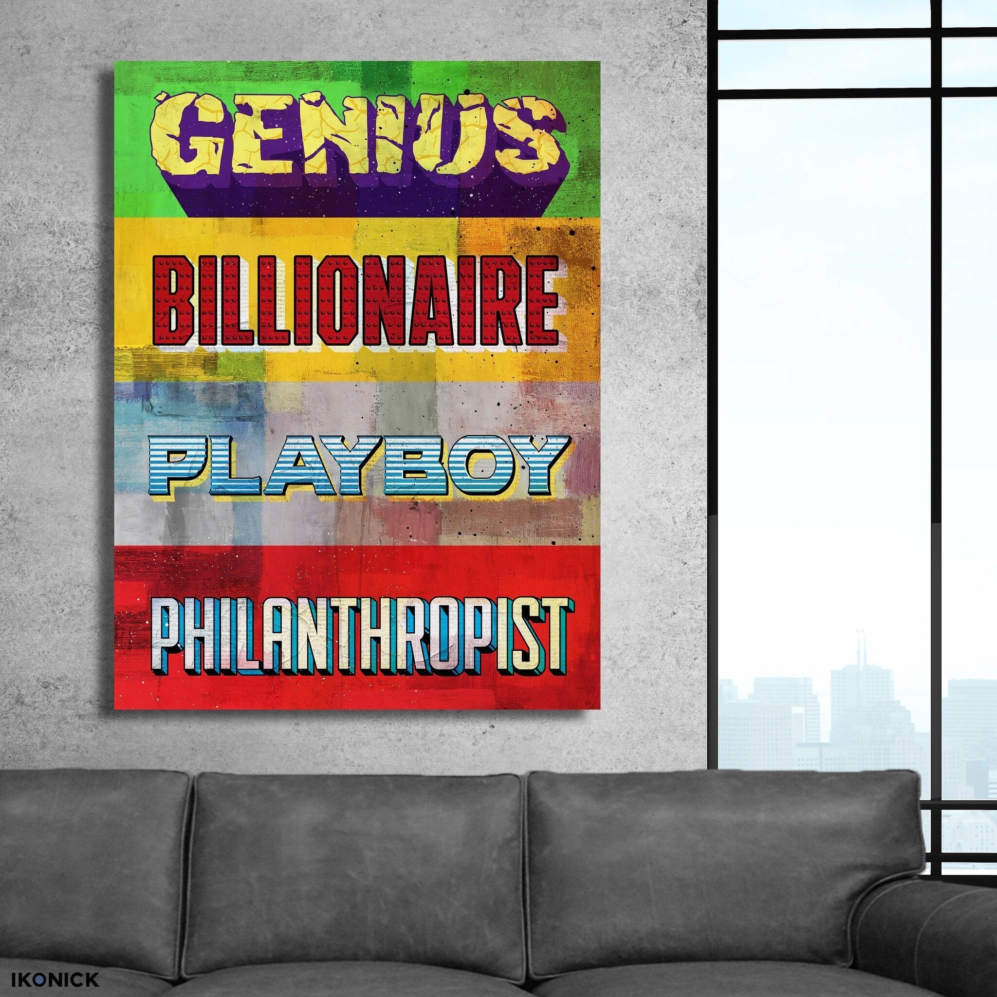 Shop Ikonick Genius Billionaire Canvas Art Overstock 22120923