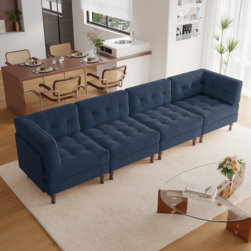 Madison Oversized Upholstered Corduroy Modular Sectional Sofa