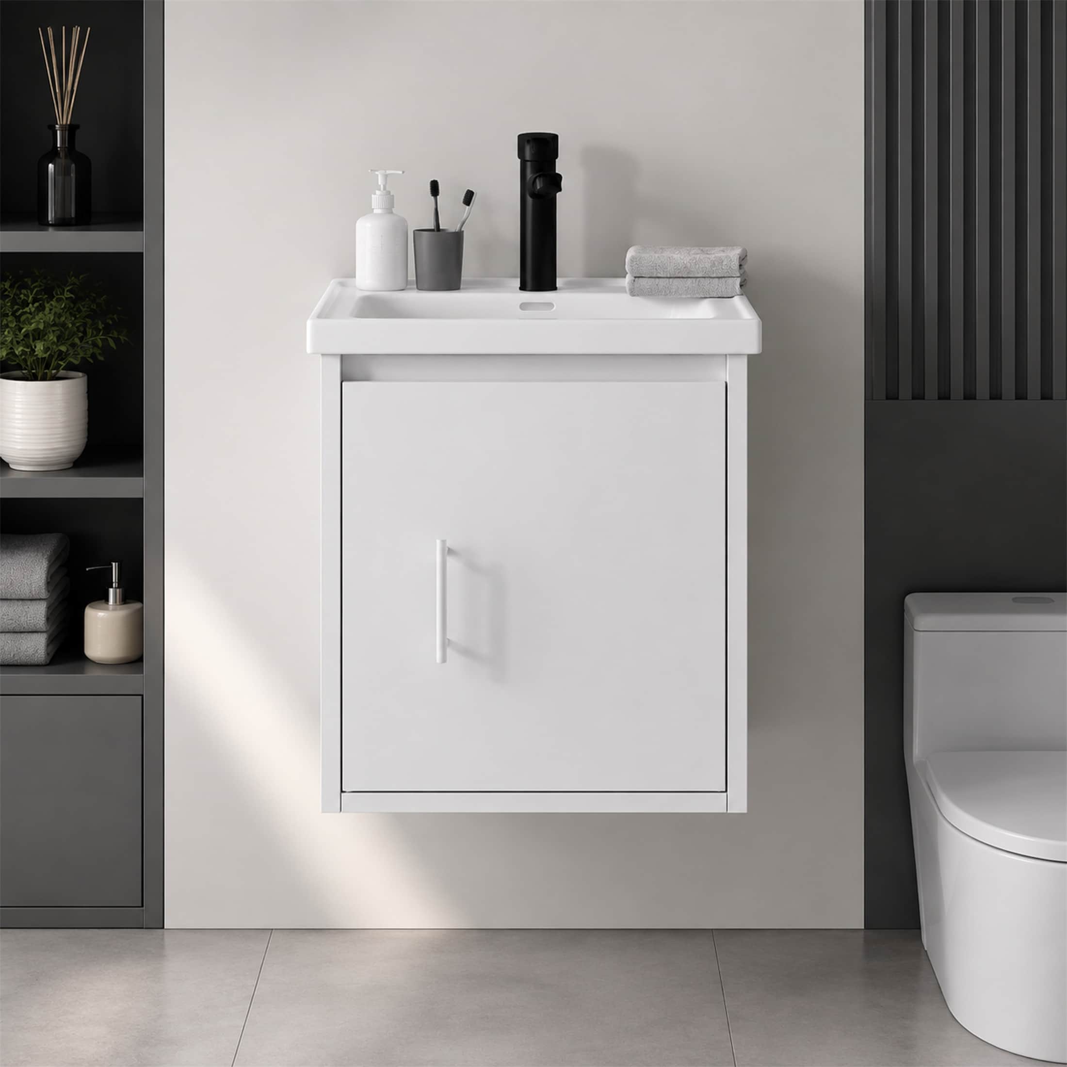 20" Wall Mounted Floating Bathroom Vanity Combo
