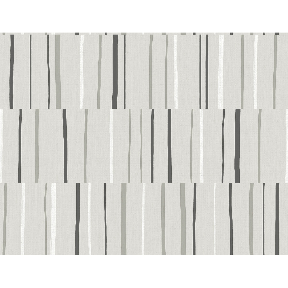 Seabrook Designs Block Lines Unpasted Wallpaper