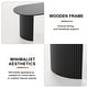 preview thumbnail 42 of 40, 67" Nordic Style Oval Dining Table - for 6 People