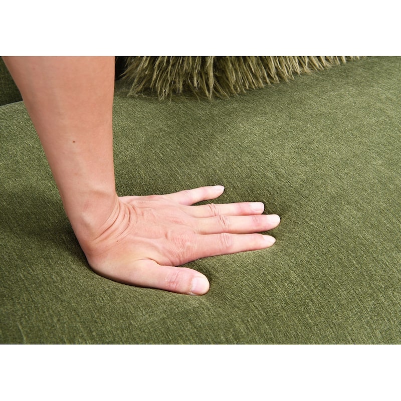 Modern Olive Green Wooden Legs Sofa 1pc