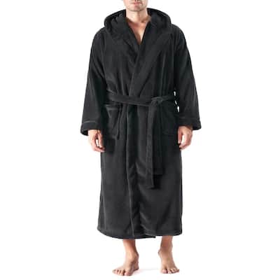 Men's Soft Fleece Plush Robe Full