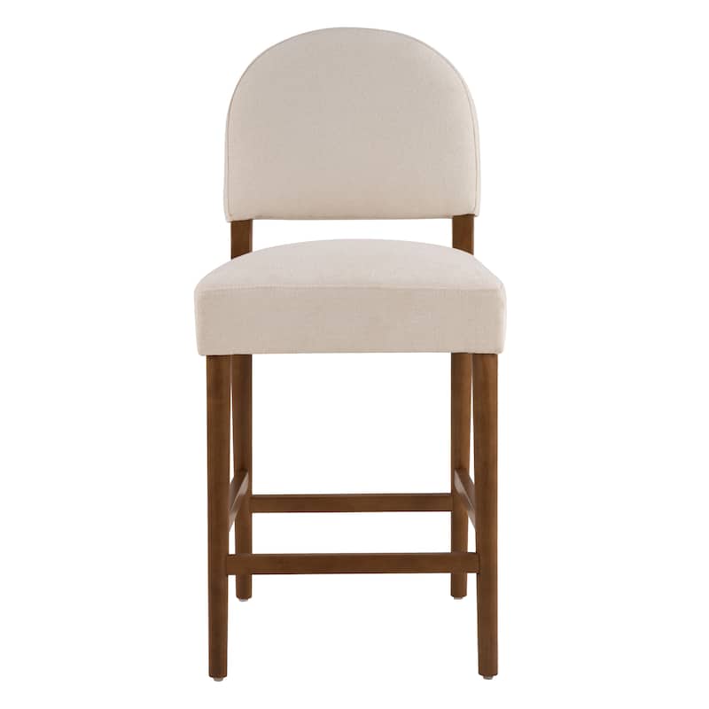 Christopher Knight Home - Upholstered Counter Height Bar Stool Set with Spacious Seat & Adjustable Floor Levelers, Set of 2