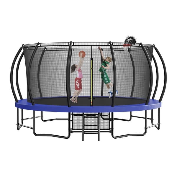slide 2 of 9, Spacious Design Trampoline Solid Base Structure, Safety Pad For Kid Kids