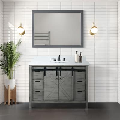 Marsyas 48 in W x 22 in D Ash Grey Bath Vanity