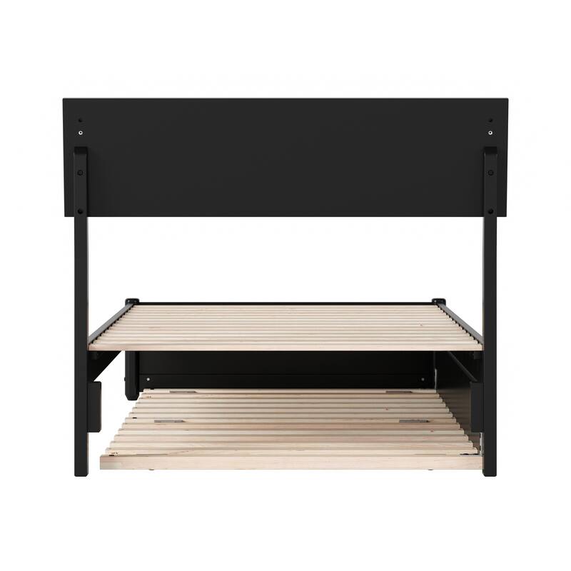 Norla Wood Platform Bed with Trundle