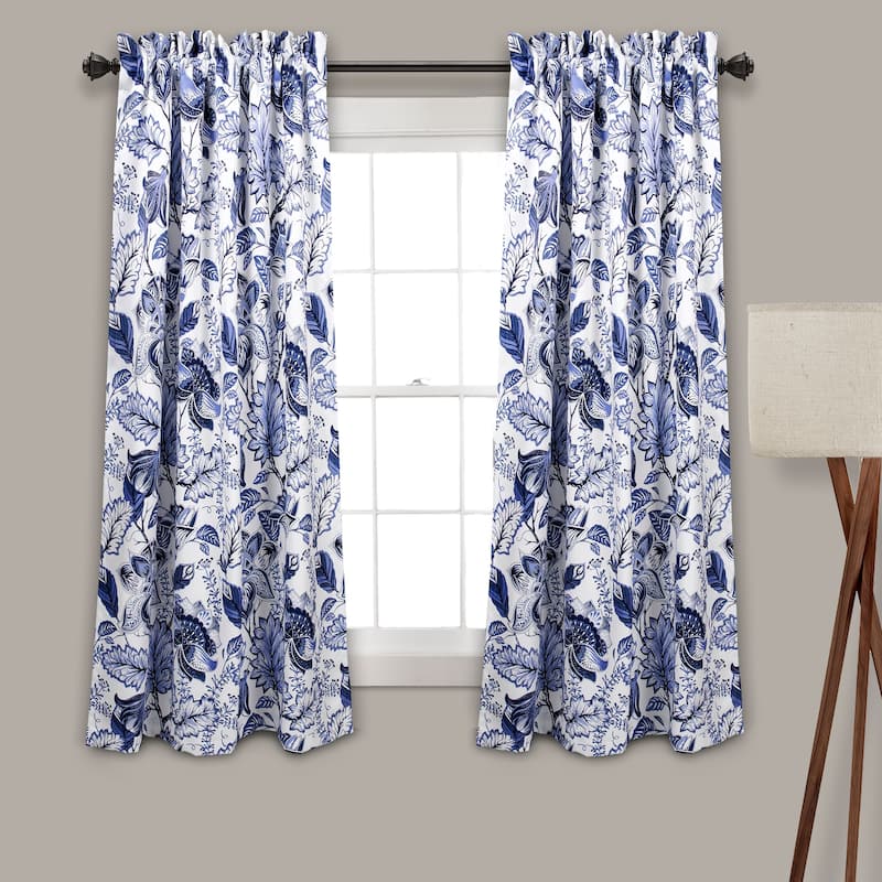 Lush Decor Cynthia Jacobean Room-darkening Curtain Panel Pair