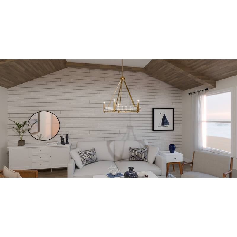Molly 5-Light Brushed Gold Chandelier