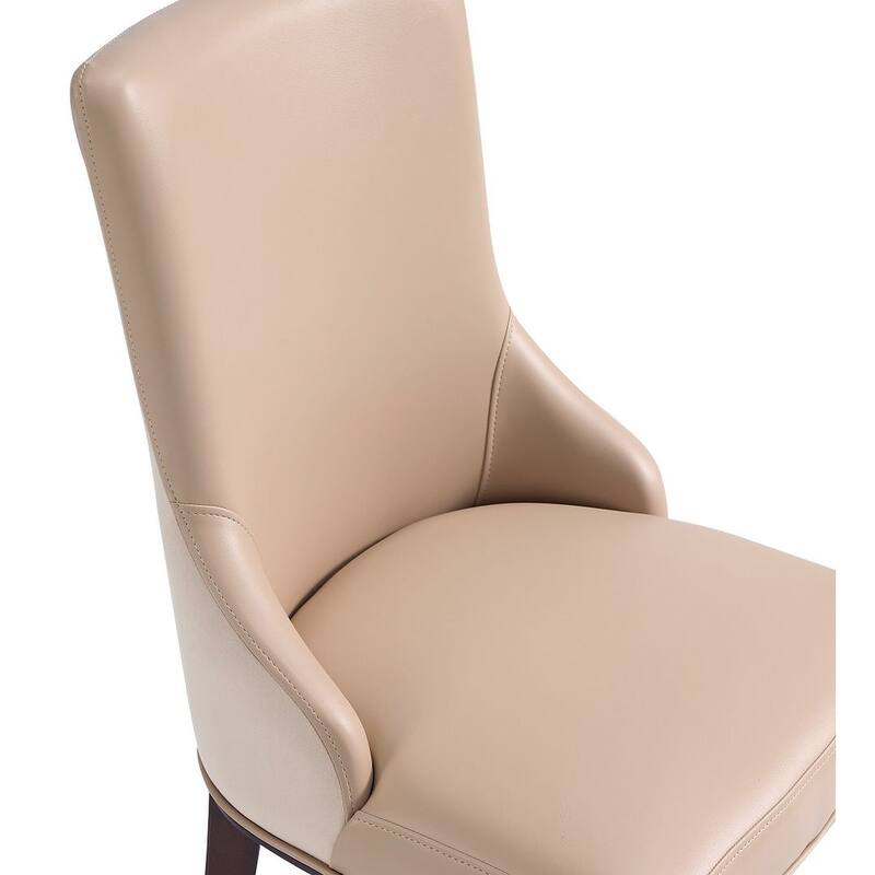 Manhattan Comfort Shubert Modern Faux Leather and Velvet Dining Chair