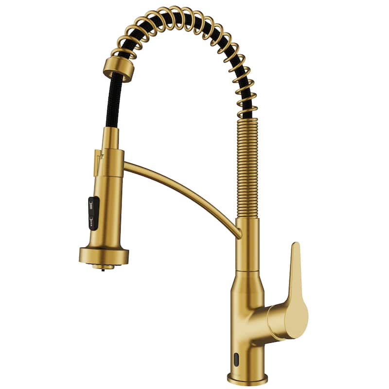 Karran Scottsdale Touchless Single-Handle Pull-Down Sprayer Kitchen Faucet - Gold