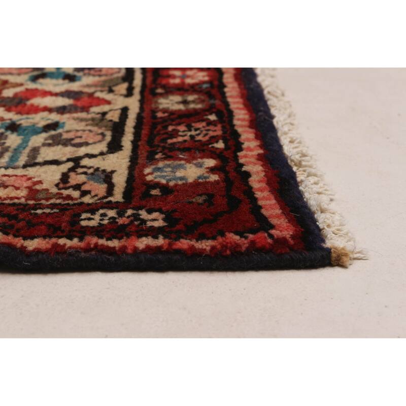 ECARPETGALLERY Hand-knotted Andelz Navy Wool Rug - 3'7 x 10'0