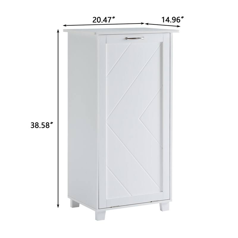 VECELO Tilt Out Kitchen Trash Bin Cabinet with Negative Ion Deodorizing Function Hidden Storage for Kitchen